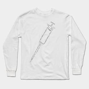 Pipette Hand Drawn Illustration Biology Gift Long Sleeve T-Shirt